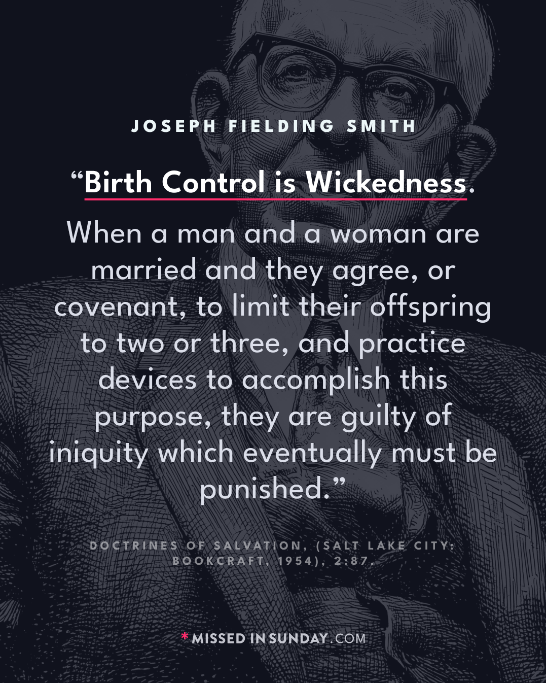 Birth Control is Wickedness